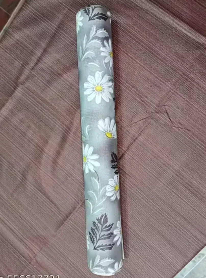 5 Meter flower print Anti Slip Shelf Liner Roll Waterproof Drawer Mat for Kitchen