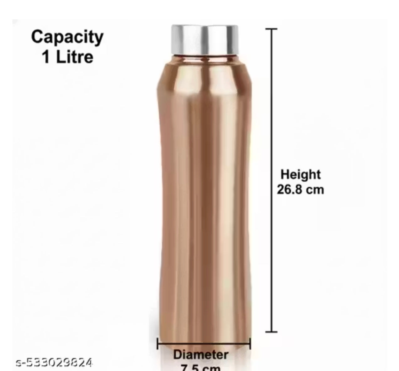Stainless Steel Water Bottle | Metallic Finish Leakproof Bottle