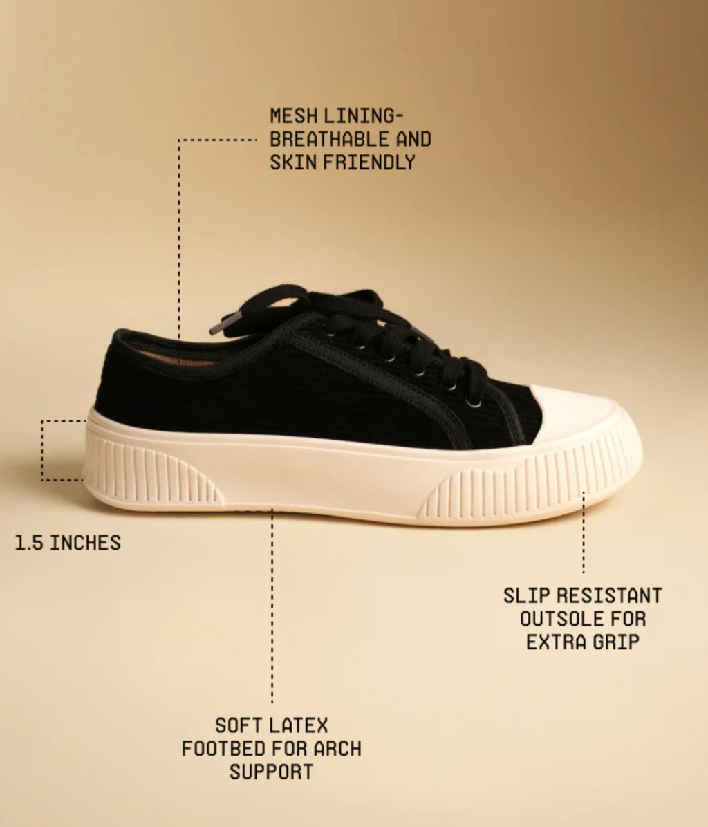 Buy Black Casual Shoes for Women | Stylish Comfortable Sneakers India