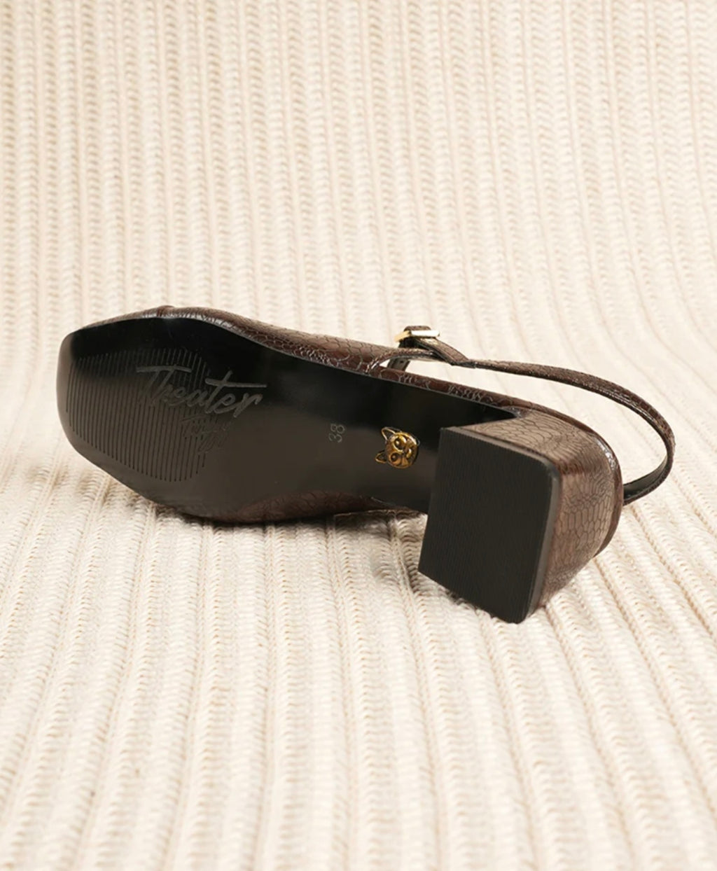 Buy Croc Print Brown Heels for Women | Stylish Party Wear Sandals India