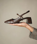 Buy Croc Print Brown Heels for Women | Stylish Party Wear Sandals India