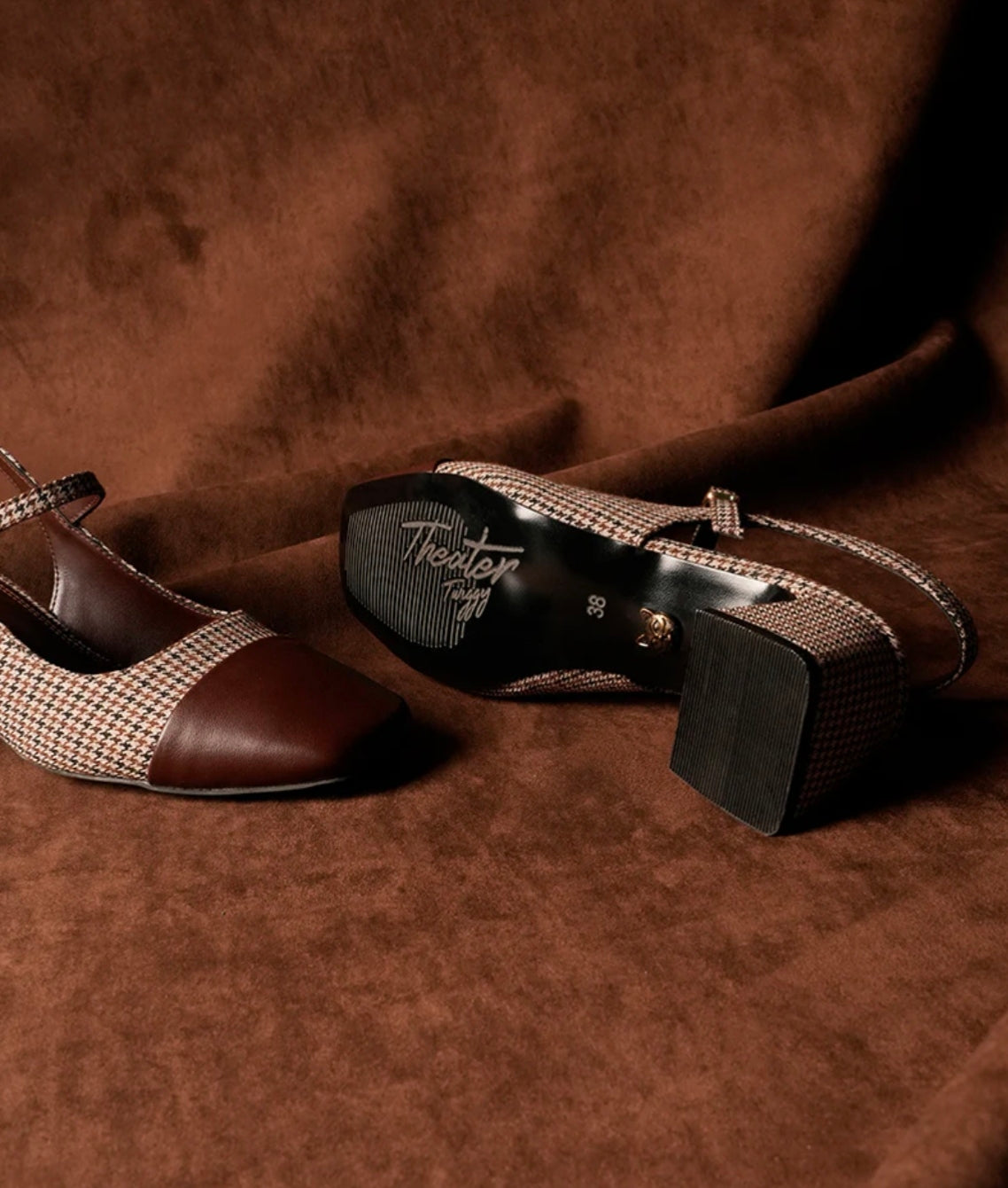 Elegant Brown Print Heels for Women | Stylish Party & Office Wear Sandals