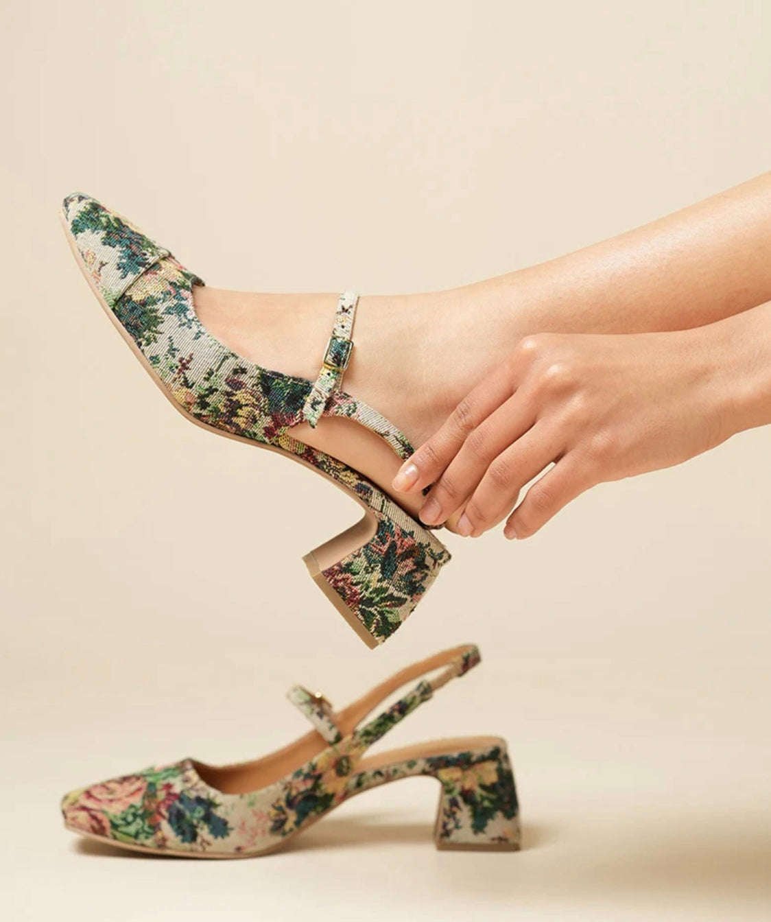 Flower Print Heels for Women | Stylish Party & Casual Wear Sandals