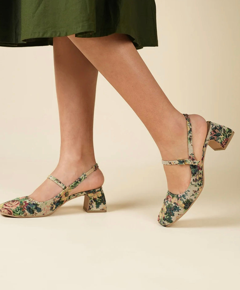 Flower Print Heels for Women | Stylish Party & Casual Wear Sandals