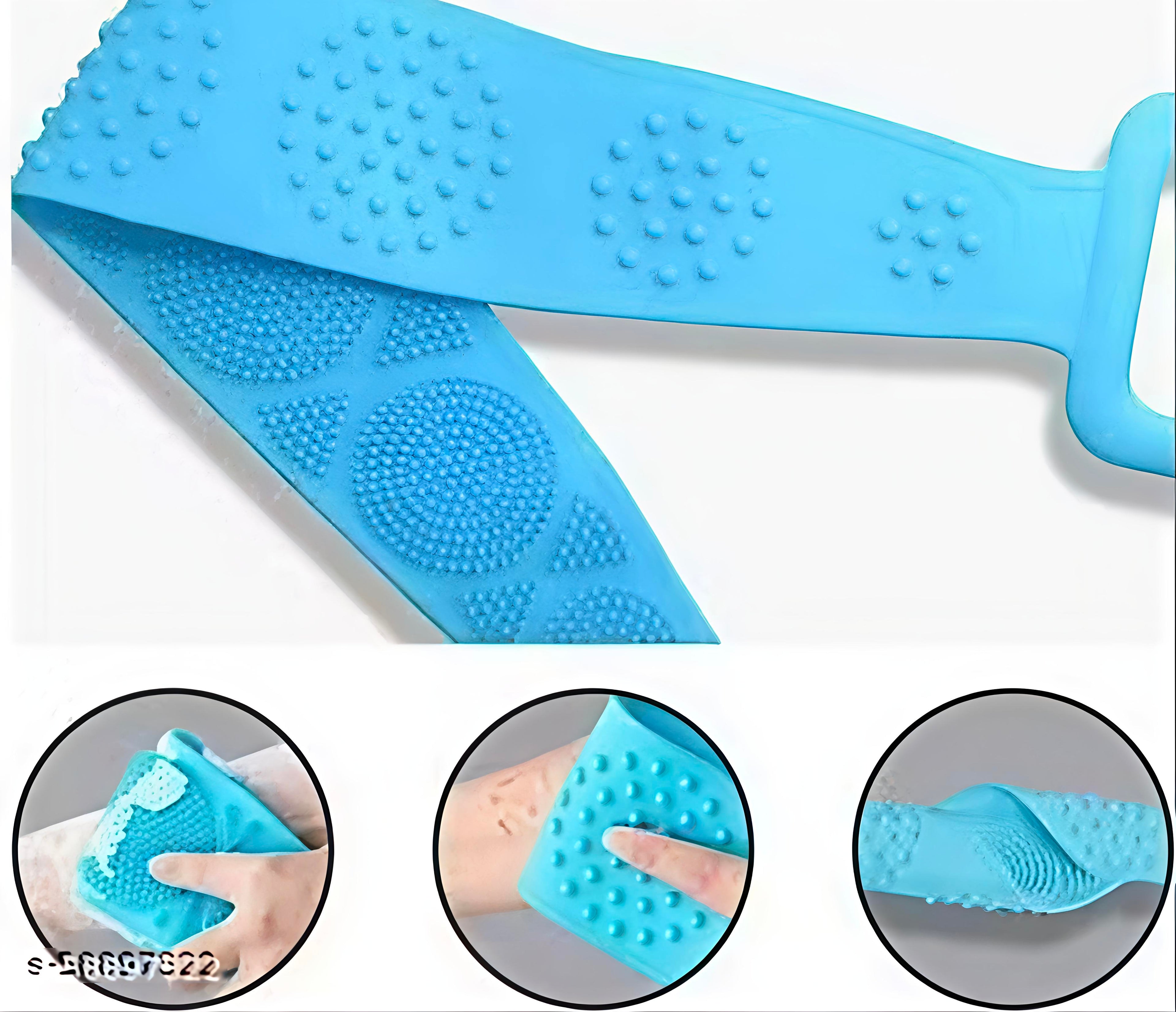 Silicone Body Back Scrubber Double Side | Deep Exfoliating Bath Brush