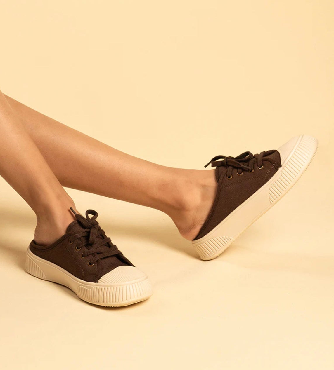 Trendy Brown Slip-On Sneakers – Comfort + Style in One